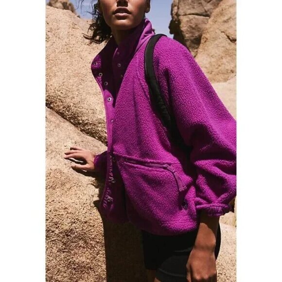 FREE PEOPLE Movement Hit The Slopes Pullover in Vivid Violet Size X-Large - Picture 10 of 12